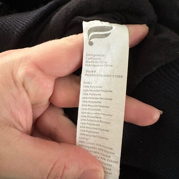 Fabletics Malia Polar Fleece Pullover Size L Black - Picture 8 of 12